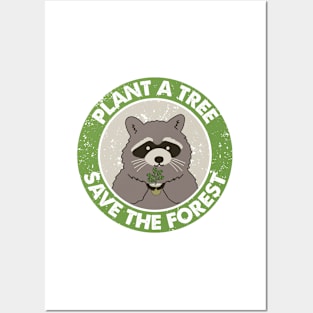 RACCOON SAVE THE FOREST Posters and Art